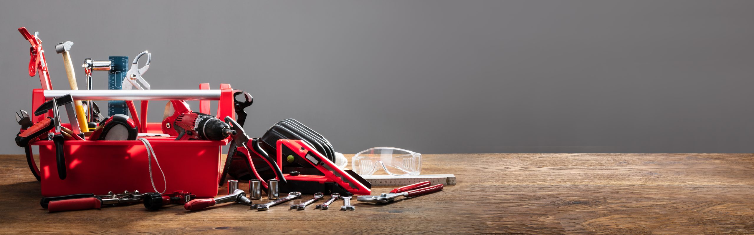 Toolbox With Various Work Tools